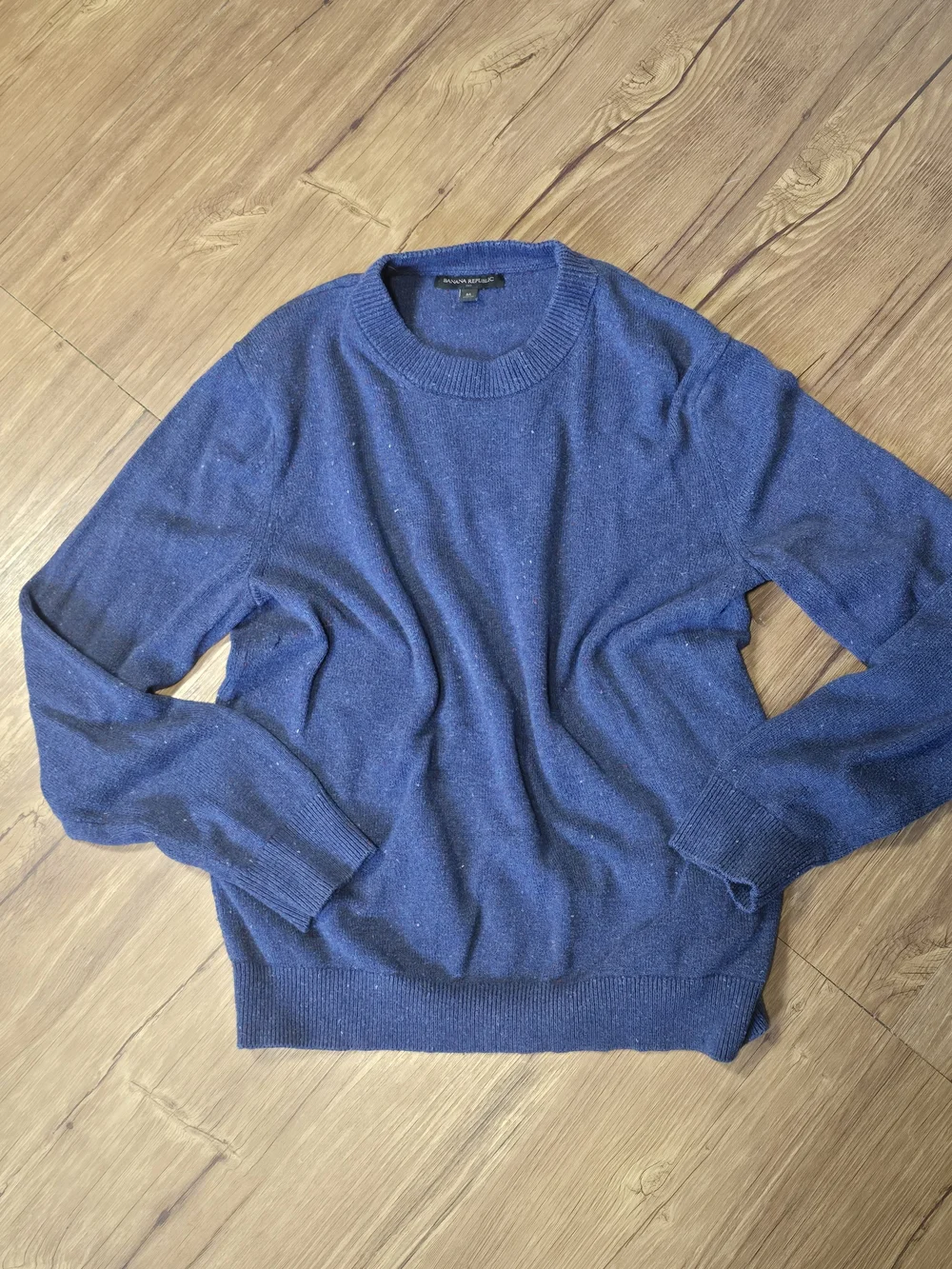 Banana Republic Men's Classic Cotton Blend Crewneck Sweater - Navy Blue Size M